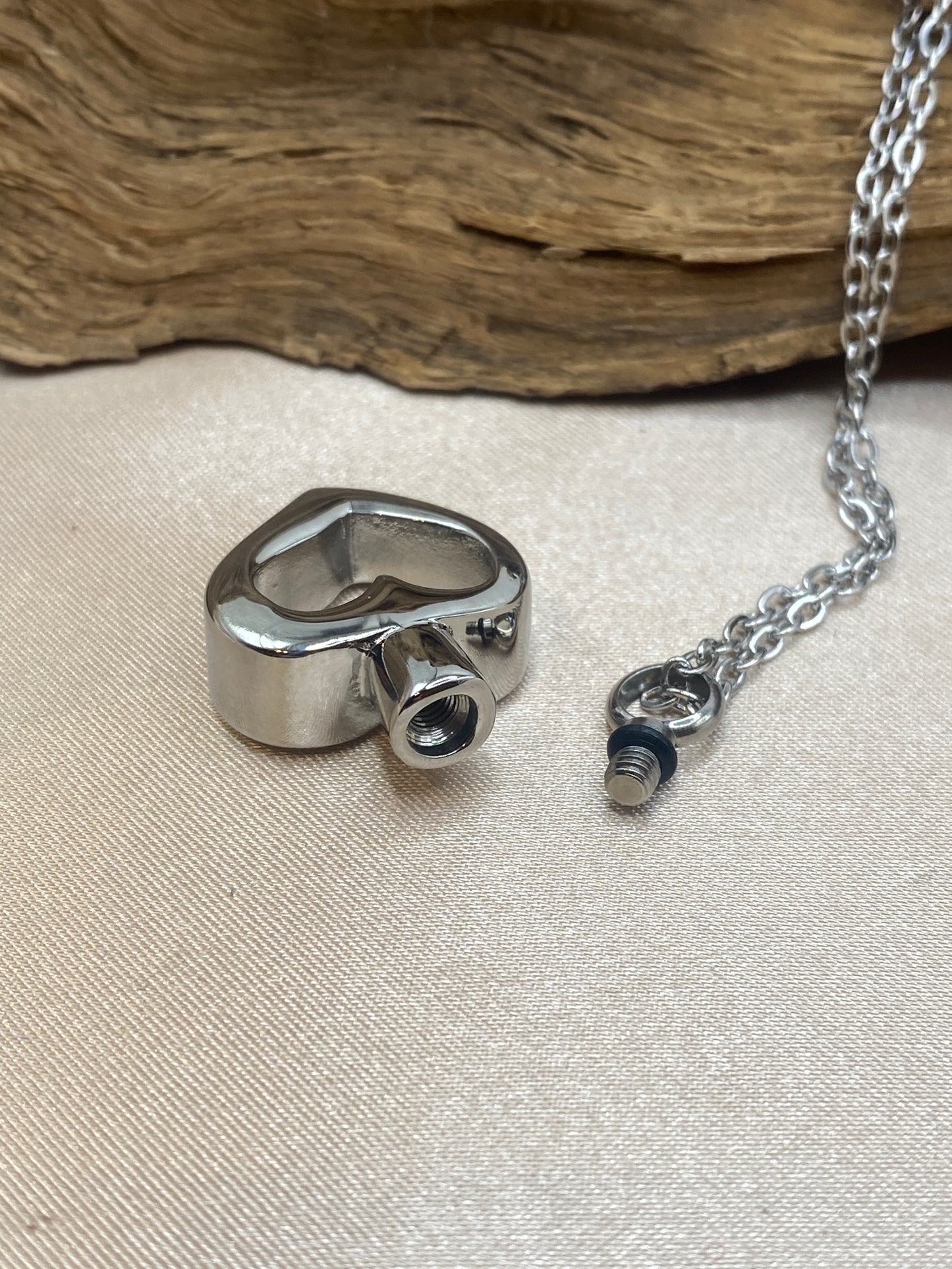 Open Heart Cremation Necklace for Ashes | Stainless Steel Memorial Pendant | Keepsake Urn Jewelry | Sympathy Gift for Loved One
