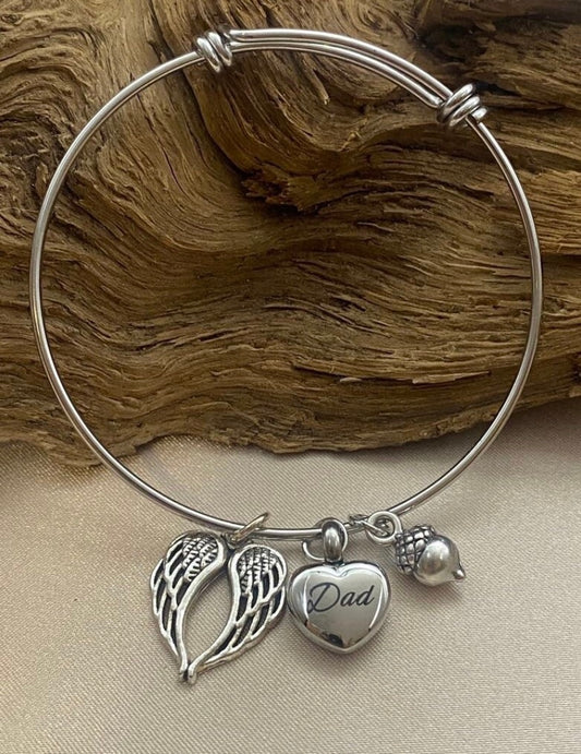 Cremation urn bracelet for Dad ashes