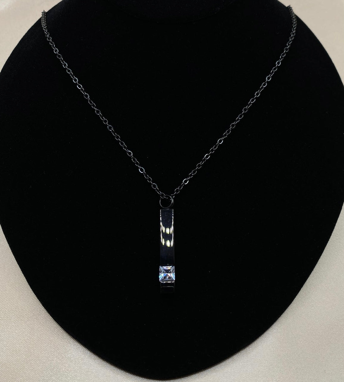 Black Cylinder Urn Necklace for Ashes – Men's Memorial Jewelry Gift
