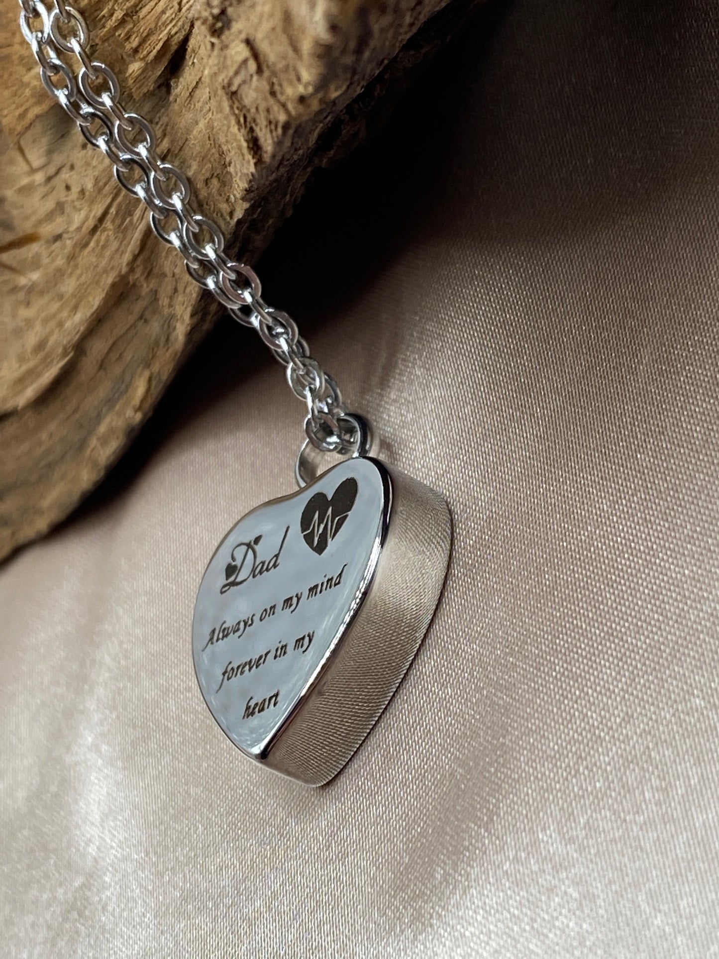 Cremation memorial pendant urn for Dad