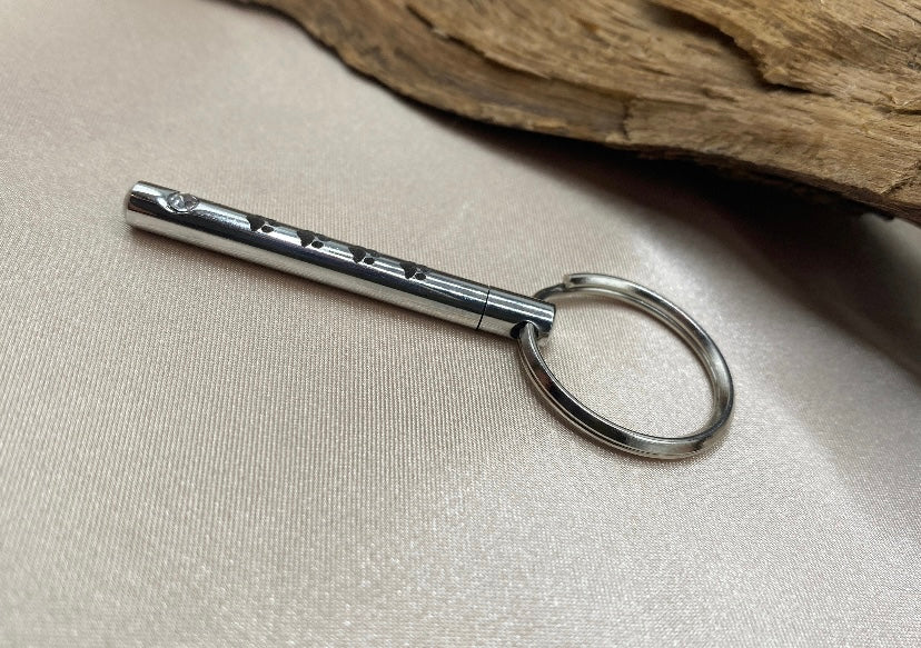 Paw Prints Forever Cylinder Urn Keychain – Cremation Jewelry for Pet Ashes