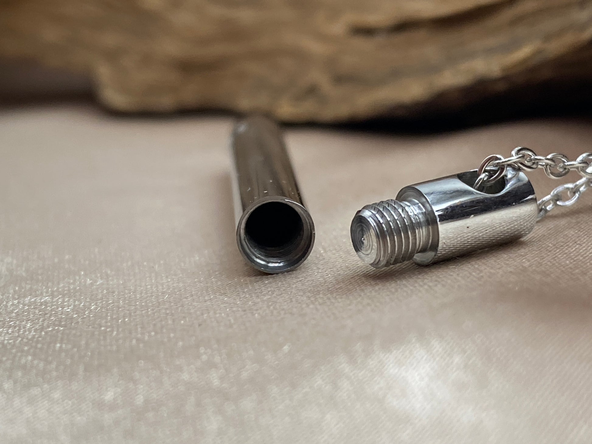 Twists open to hold cremated remains