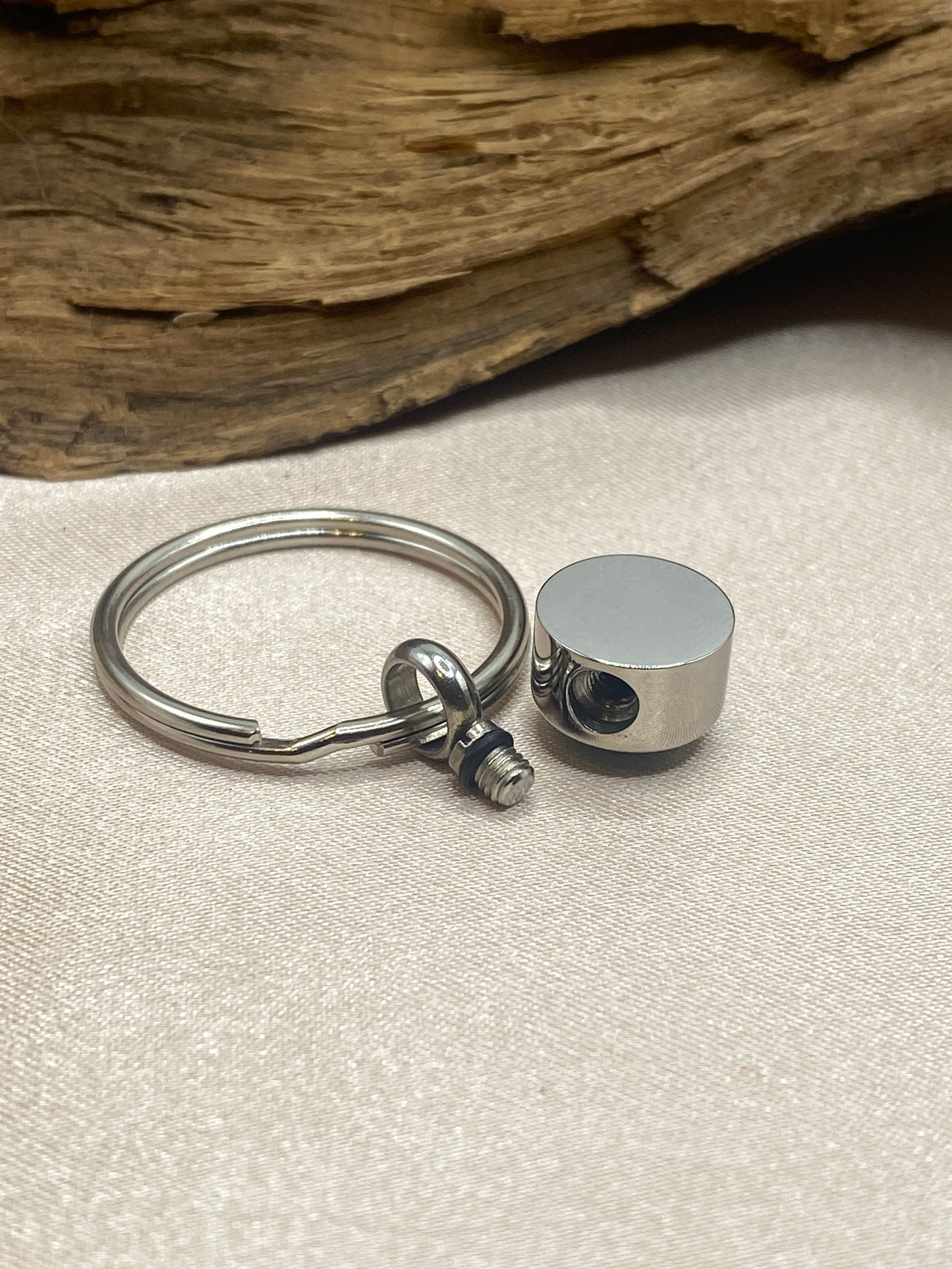 Pink Cremation Keychain for Ashes | Memorial Urn Keychain | Stainless Steel Ashes Holder Keepsake | Sympathy Gift for Loss of Loved One