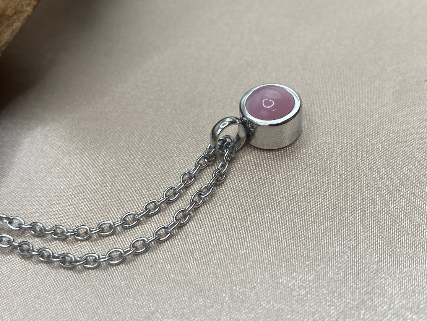 Pink Cremation Necklace for Ashes | Stainless Steel Urn Pendant | Memorial Keepsake Jewelry