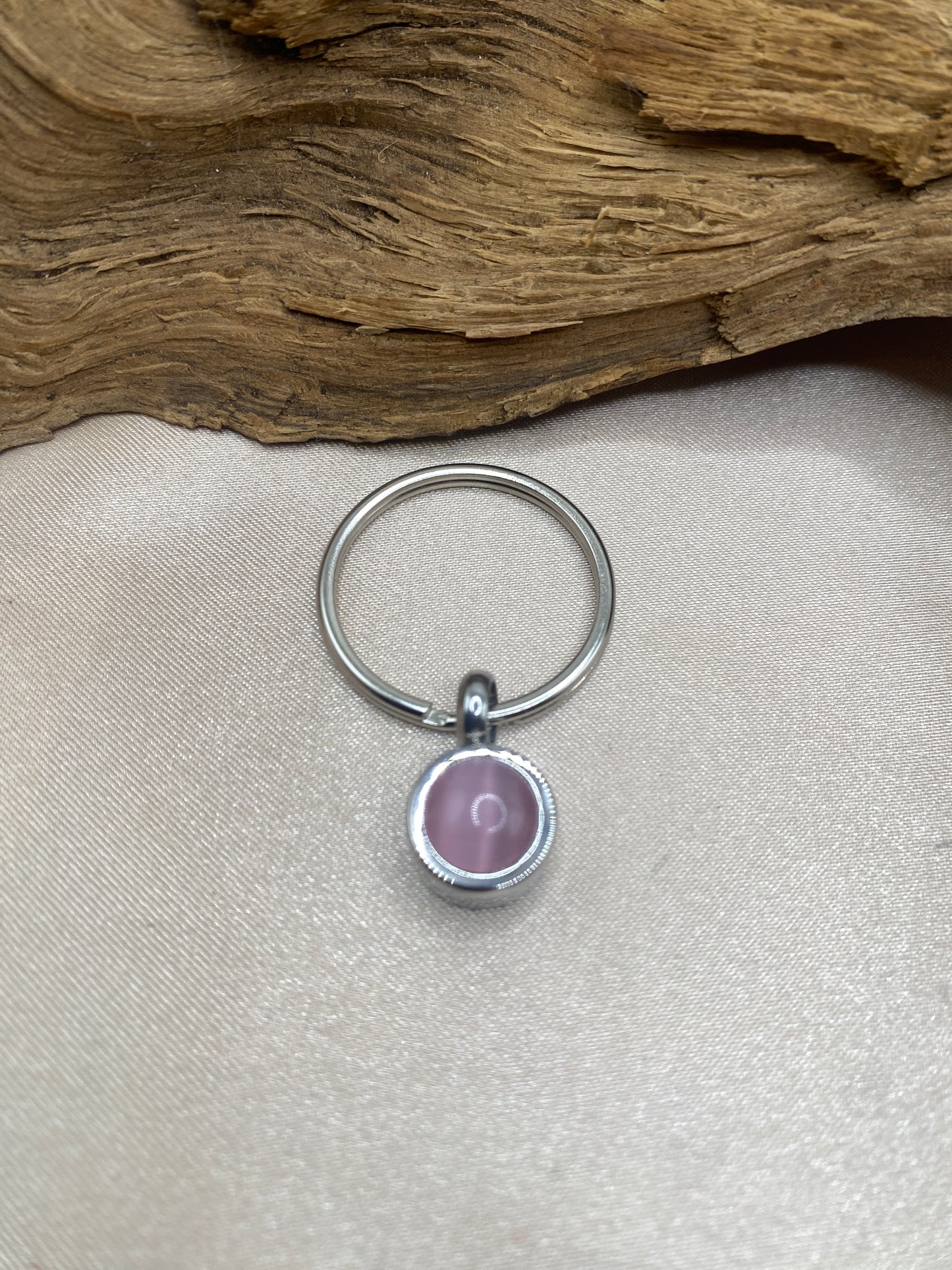 Pink Cremation Keychain for Ashes | Memorial Urn Keychain | Stainless Steel Ashes Holder Keepsake | Sympathy Gift for Loss of Loved One