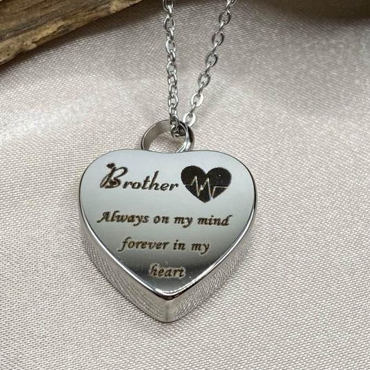 Sapphire Always in My Heart Cremation Jewelry - Engravable
