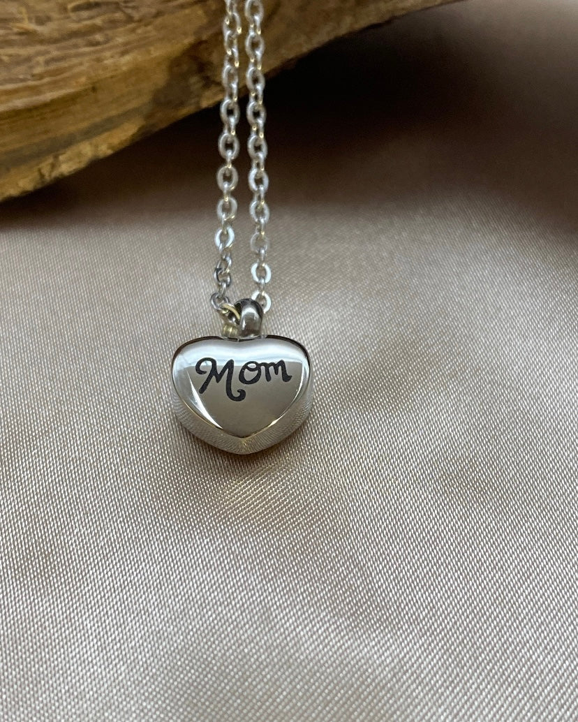 Buy LuxglitterLin Mom Forever in My Heart Cremation Urn Necklace for Ashes  Rose Flower Keepsake Memorial Pendant for Human Ashes at Amazon.in