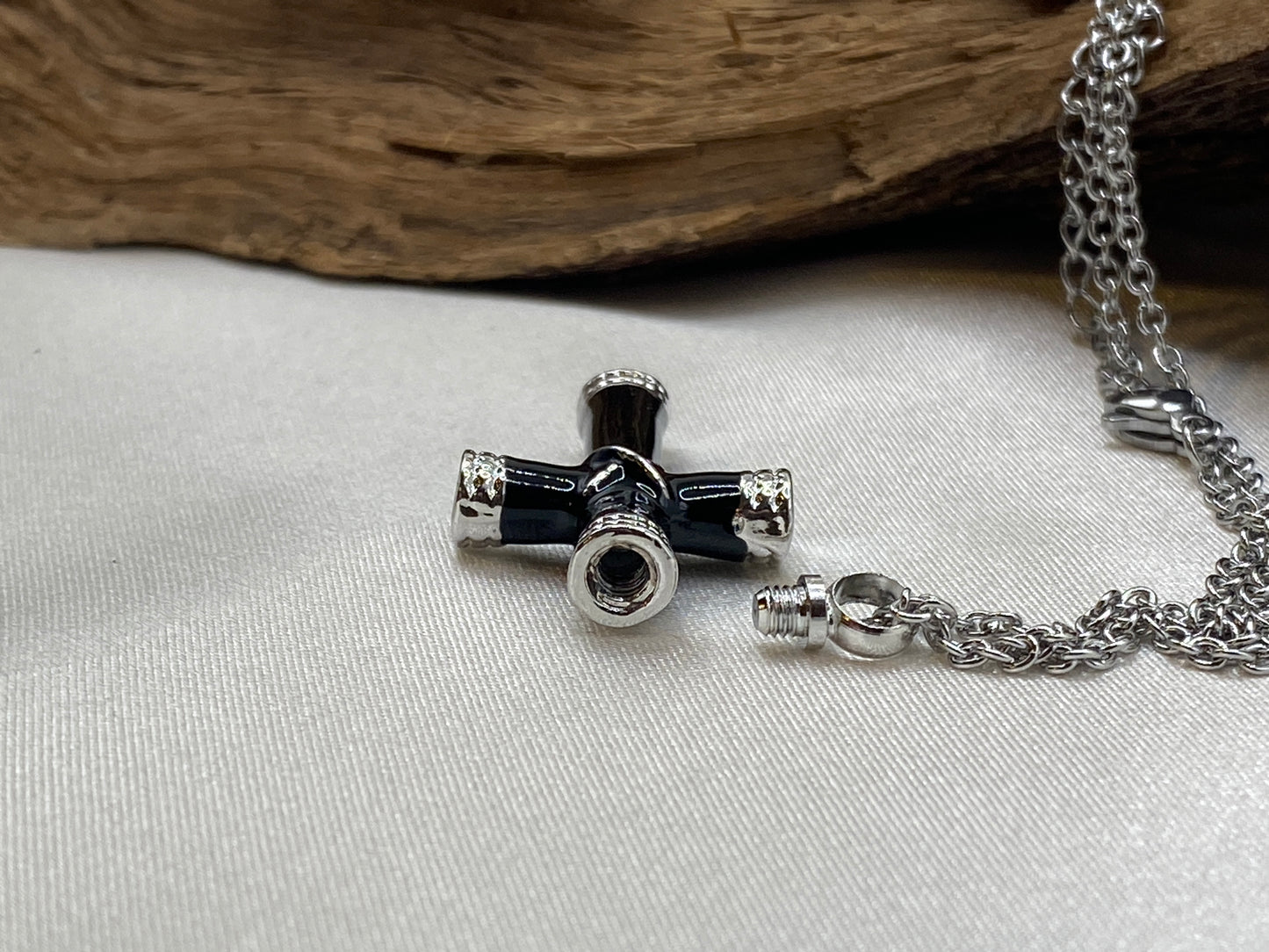 Cross Cremation Necklace - Rope Winding Cross Urn Necklace - Memorial Keepsake Jewelry - Urn Pendant Necklace - Keepsake Necklace for Ashes