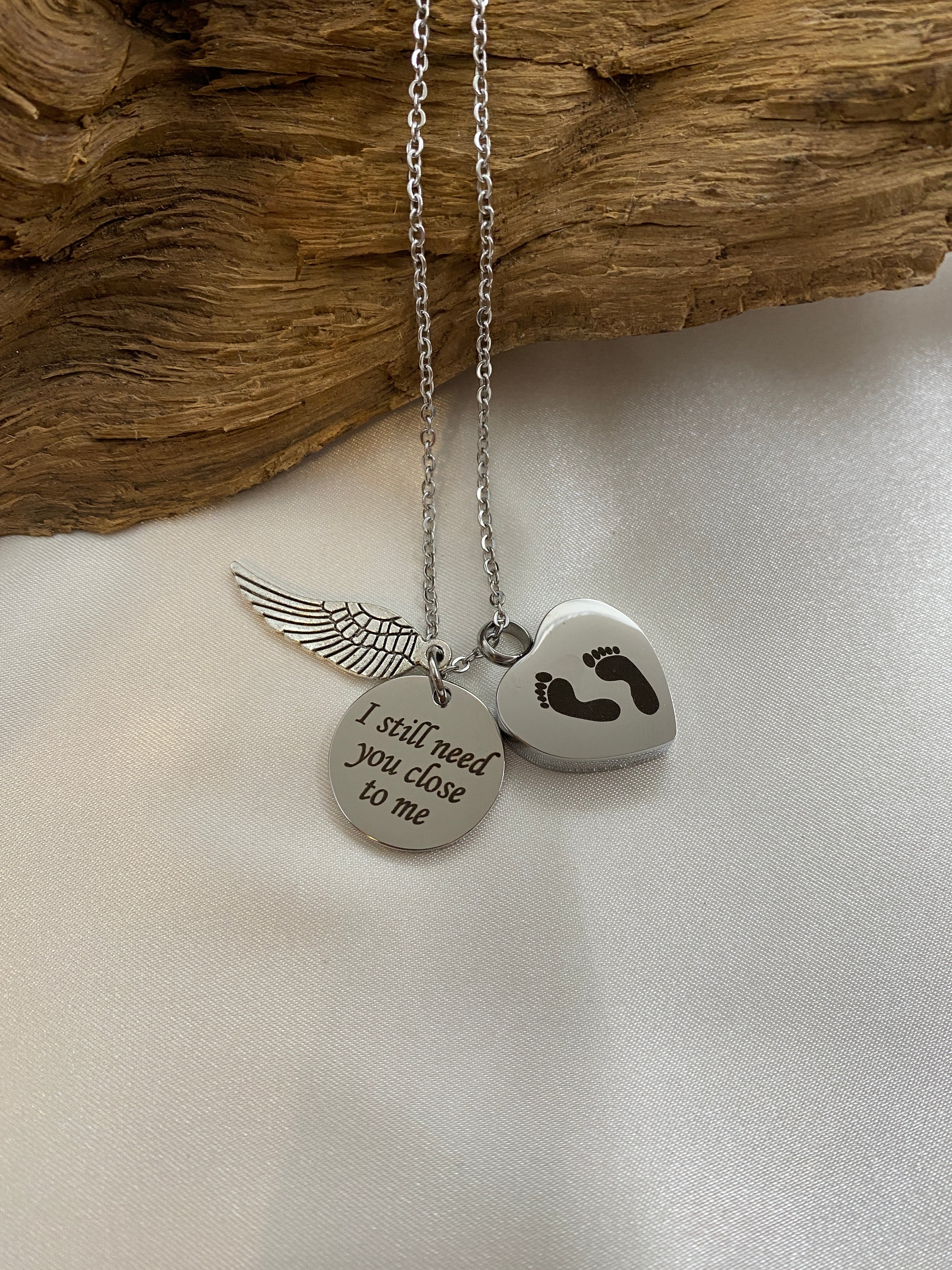 Cremation Ashes Small Heart Necklace