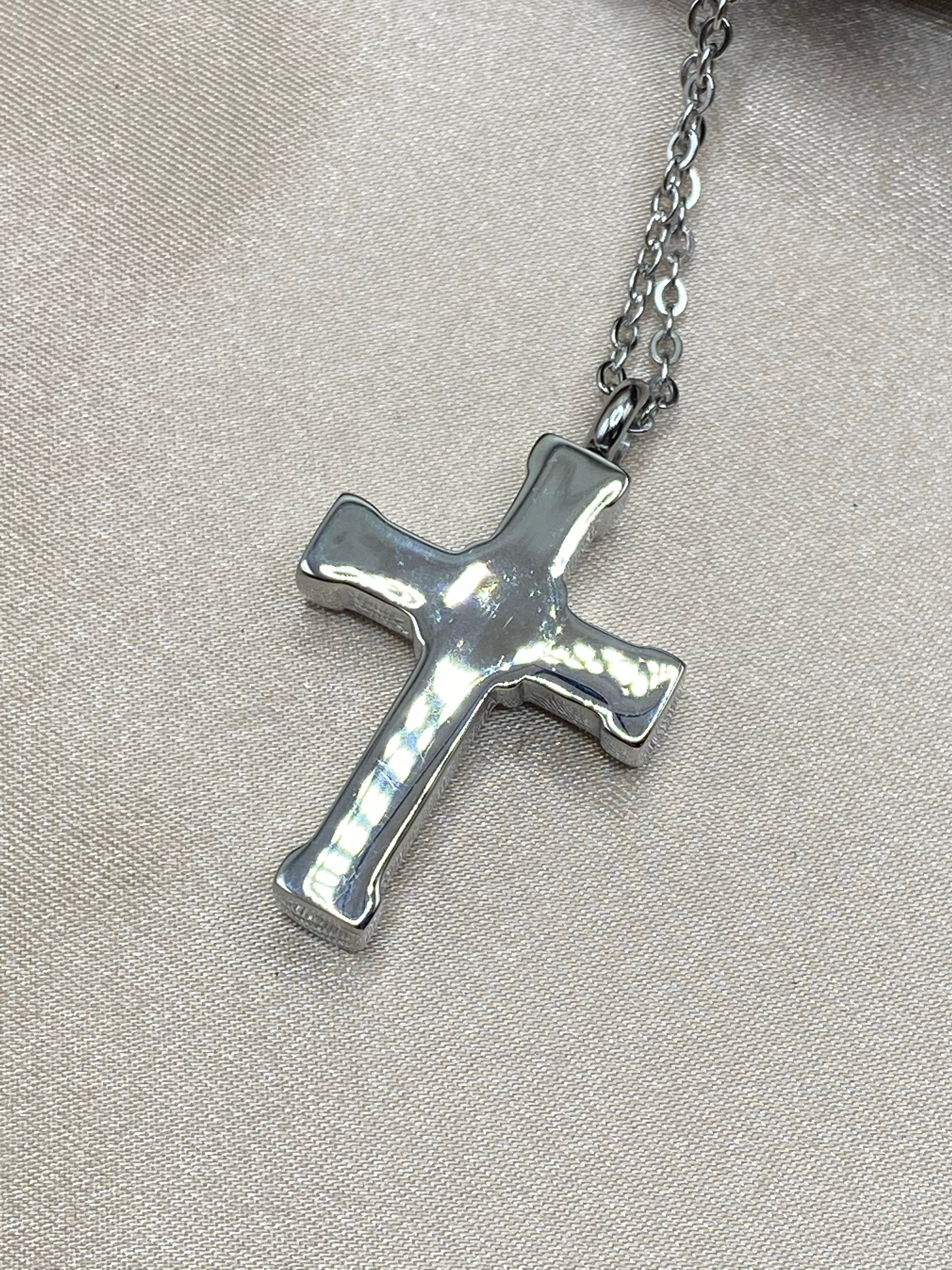 Silver deer Cross necklace for men Christian gifts for India | Ubuy