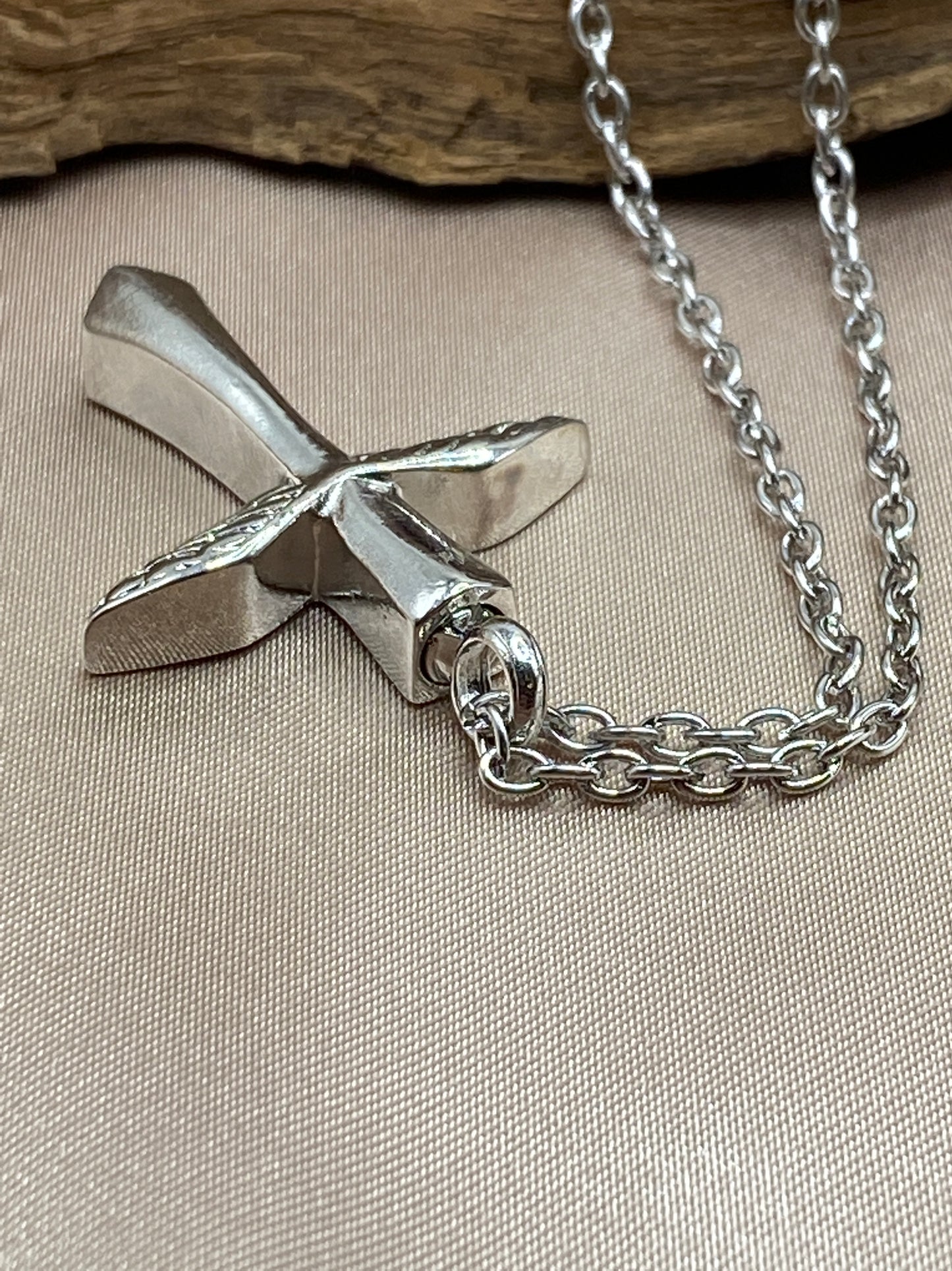 Stainless steel cross cremation pendant with chain